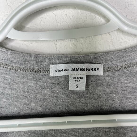 Standard James Perse Gray Tee Size 3/L, Made in USA, Classic, Casual, School - Picture 5 of 7